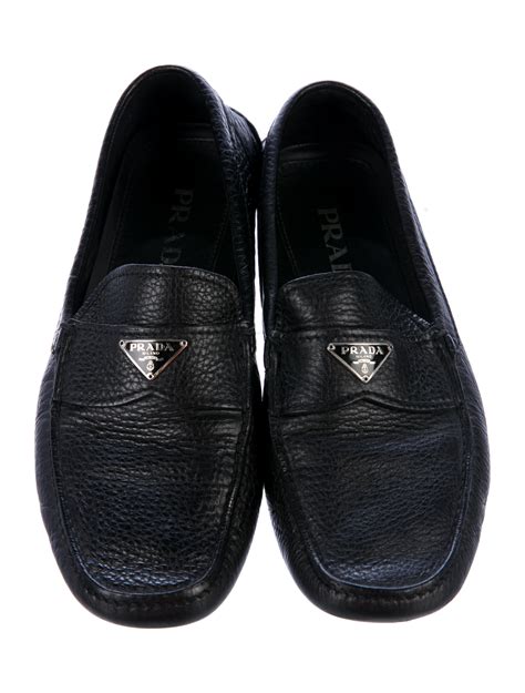 mens prada logo loafers|prada driving loafers men's.